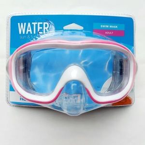 Adult Swim Mask Water Sun & Fun Beach Pool Latex Free UV Protecter PINK